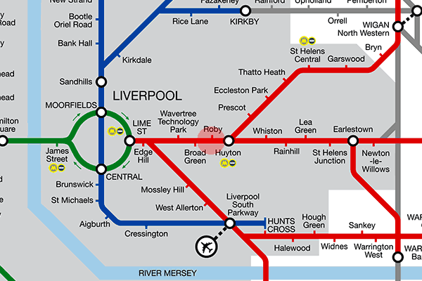 Roby station map
