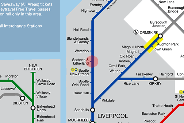 Seaforth & Litherland station map