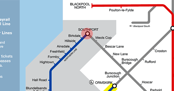 Southport station map