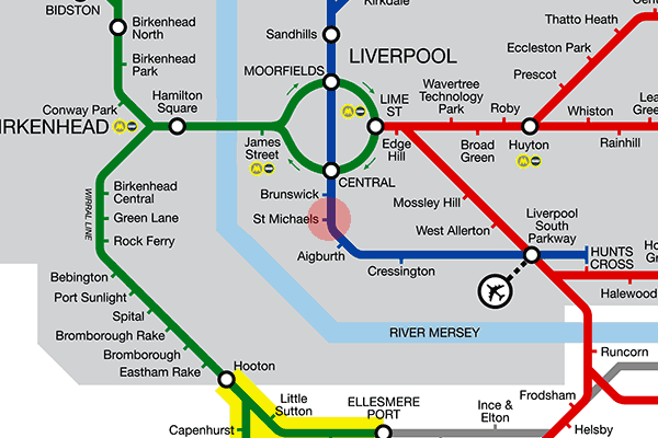 St Michaels station map