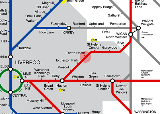 Thatto Heath station map