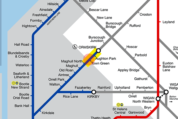 Town Green station map