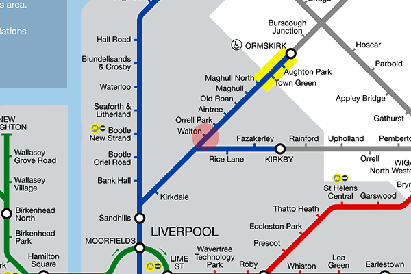 Walton station map