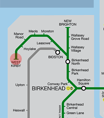 West Kirby station map