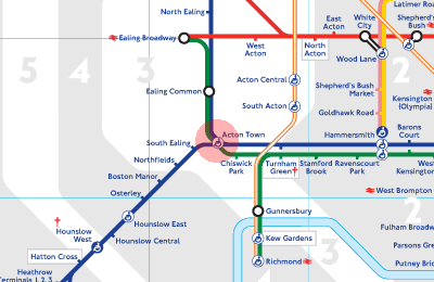 Acton Town station map