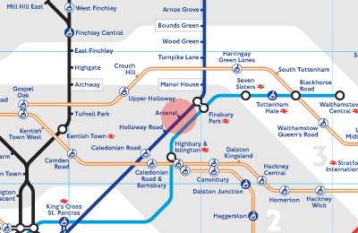 Arsenal station map