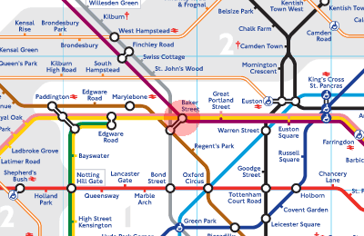 Baker Street station map