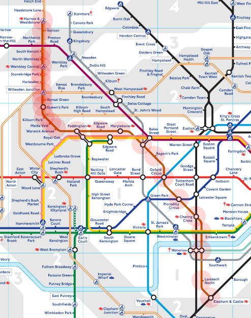 London Underground Tube Bakerloo Line map
