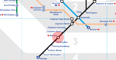 Balham station map