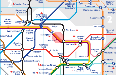 Barbican station map
