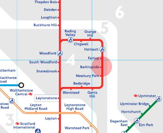Barkingside station map