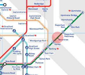 Becontree station map