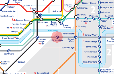 Bermondsey station map