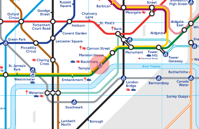 Blackfriars station map