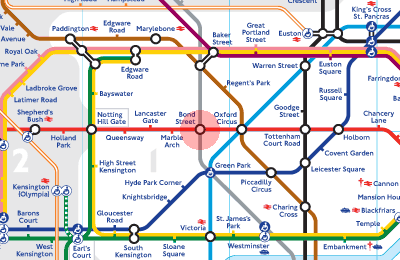 Bond Street station map