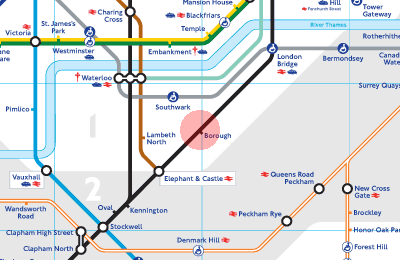 Borough station map