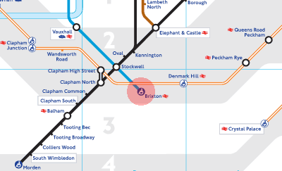 Brixton station map