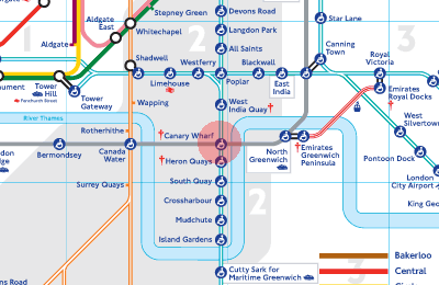 Canary Wharf station map