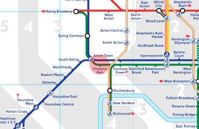 Chiswick Park station map