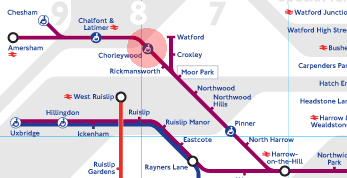Chorleywood station map