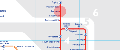 Debden station map