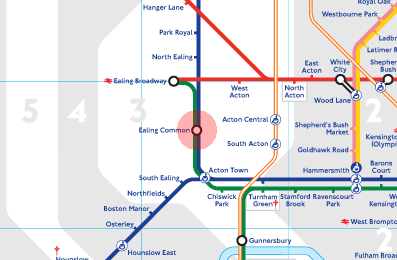 Ealing Common station map