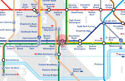 Earl s Court station map London Underground Tube