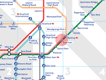 East Ham station map