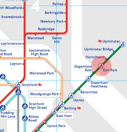 Elm Park station map