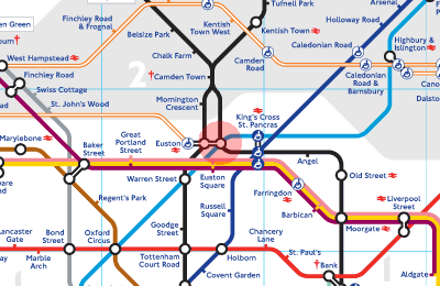 Euston station map