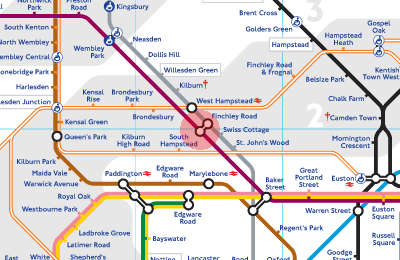 Finchley Road station map