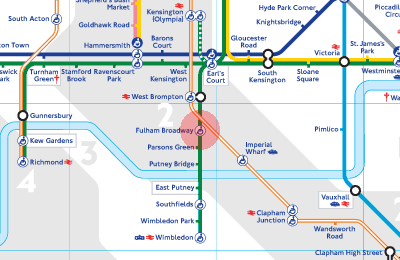 Fulham Broadway station map