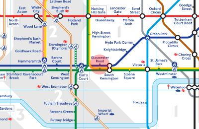 Gloucester Road station map