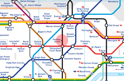 Goodge Street station map