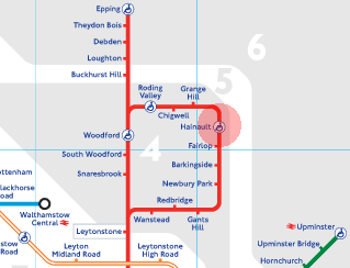 Hainault station map