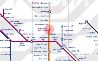 Harrow & Wealdstone station map