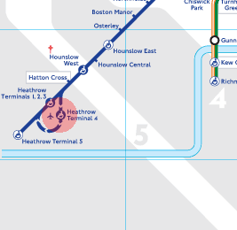 Heathrow Terminal 4 station map