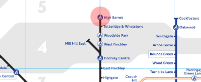 High Barnet station map