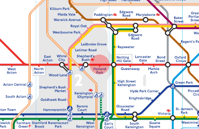 Holland Park station map
