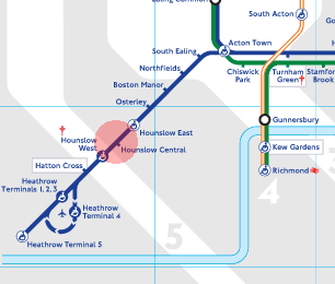 Hounslow Central station map
