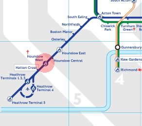 Hounslow West station map