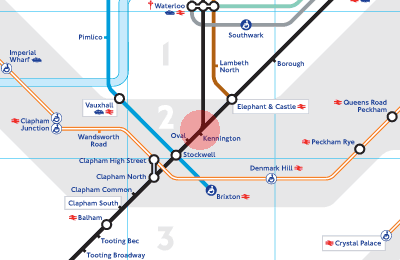 Kennington station map