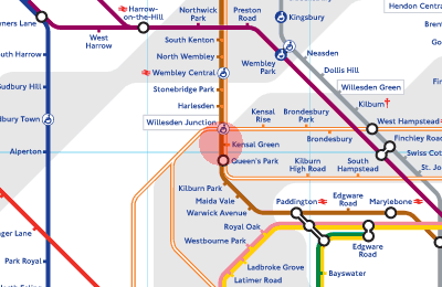 Kensal Green station map