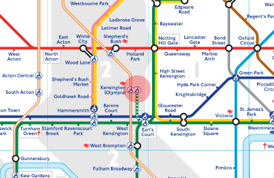 Kensington (Olympia) station map
