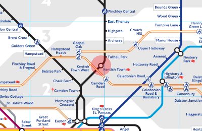 Kentish Town station map