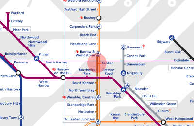 Kenton station map