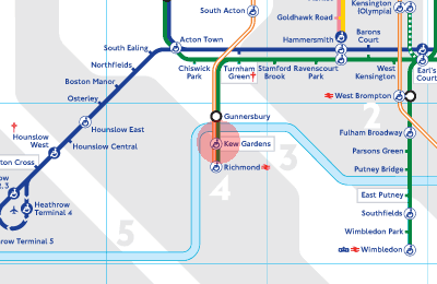 Kew Gardens station map