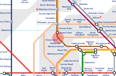 Kilburn Park station map