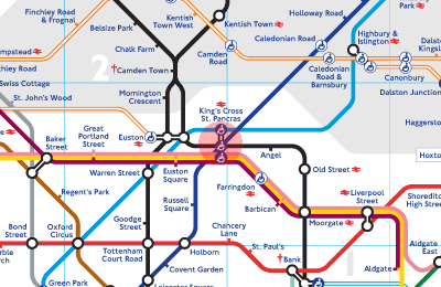 King's Cross station map