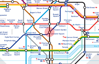 Leicester Square station map